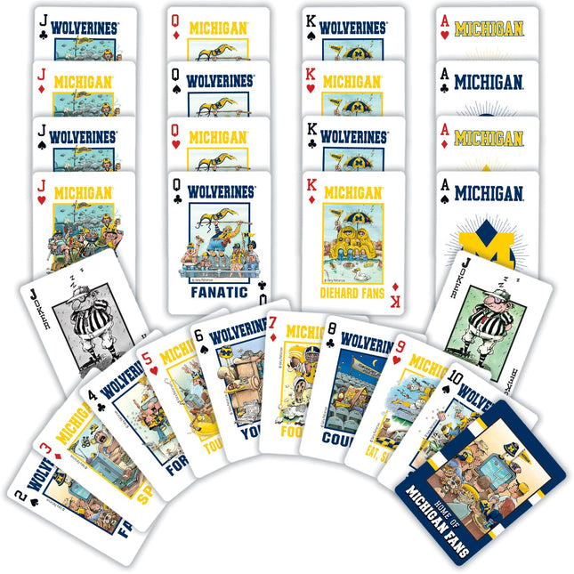 Michigan Wolverines Fan Deck Playing Cards - 54 Card Deck by MasterPieces Puzzle Company INC