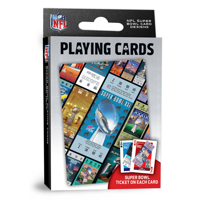 NFL Super Bowl Ticket Playing Cards - 54 Card Deck by MasterPieces Puzzle Company INC
