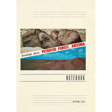 Vintage Lined Notebook Greetings from Petrified Forest