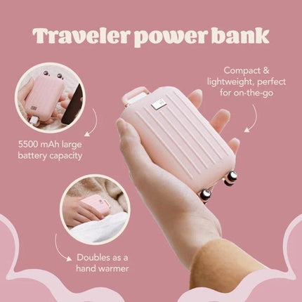 Traveler Power Bank / Hand Warmer - Pink - Vysn