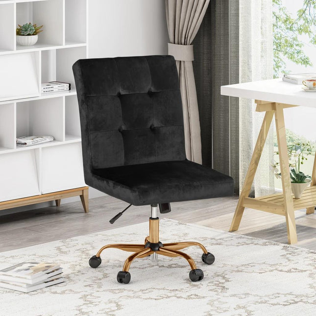 Tufted Home Office Chair With Swivel Base by Plugsus Home Furniture
