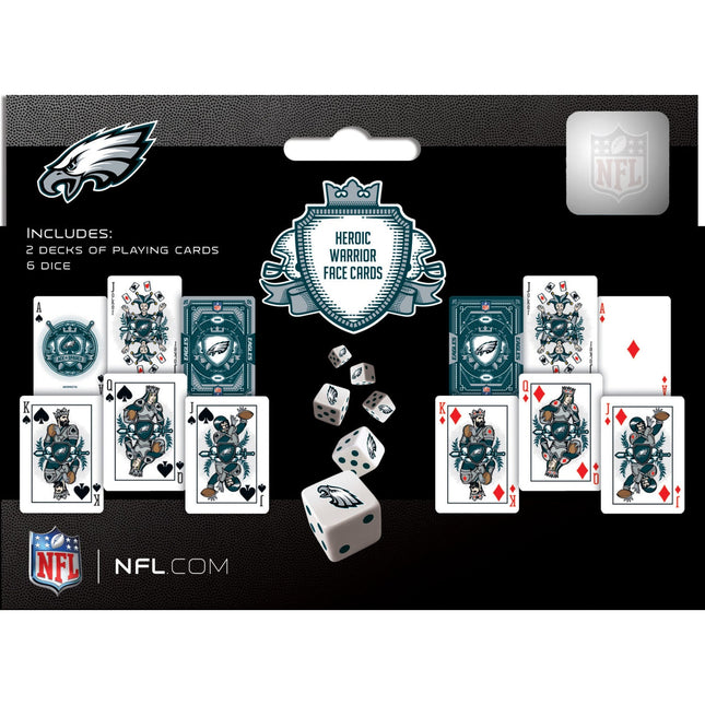 Philadelphia Eagles - 2-Pack Playing Cards & Dice Set by MasterPieces Puzzle Company INC