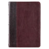 KJV Compact Bible Two-Tone Brown/Brandy Full Grain Leather