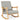Upholstered Rocking Chair with Pillow and Rubber Wood Frame-Gray