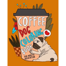 Coffee Dog Coloring Book: A Fun Coloring Gift Book for Coffee Lovers & Adults Relaxation with Stress Relieving Dog Designs, Funny Coffee Quotes and Ea