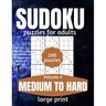 Sudoku Puzzles For Adults Medium To Hard Large Print: Activity Books For Inmates Vol 4