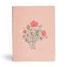 CSB Illustrator's Notetaking Bible, Large Print Edition, Peach Bouquet Leathertouch