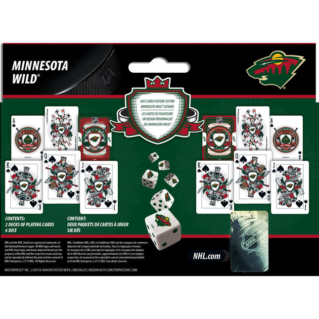 Minnesota Wild - 2-Pack Playing Cards & Dice Set by MasterPieces Puzzle Company INC