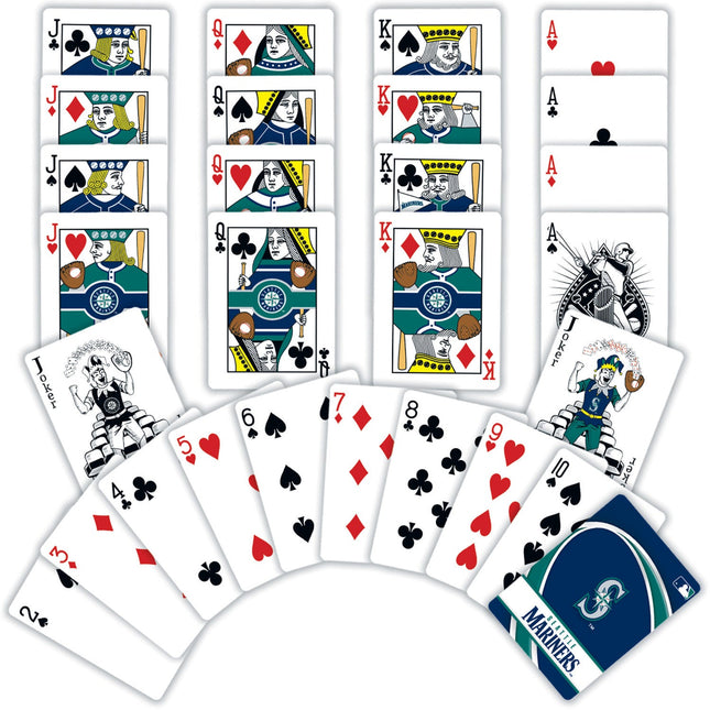 Seattle Mariners Playing Cards - 54 Card Deck by MasterPieces Puzzle Company INC