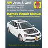 VW Jetta and Golf Haynes Repair Manual: Jetta 2011 Thru 2018 * Golf 215 Thru 2019 * Includes Gli, Gti, Jetta Sportwagen, Golf Sportwagen, Golf R 4moti