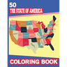 50 The State of America Coloring books: National parks of the usa childrens book States activity book maps