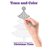 Trace and Color: Christmas Trees: Adult Activity Book