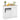 Rubber Wood Kitchen Trash Cabinet with Single Trash Can Holder and Adjustable Shelf-White