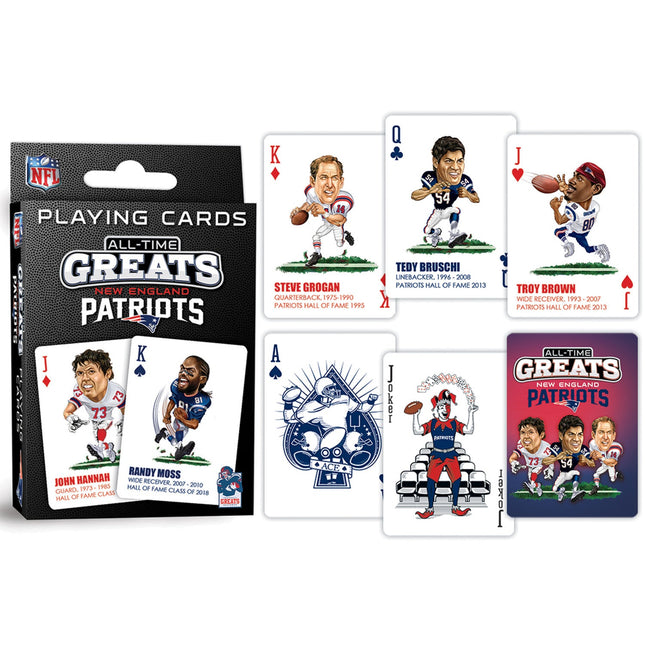 New England Patriots All-Time Greats Playing Cards - 54 Card Deck by MasterPieces Puzzle Company INC