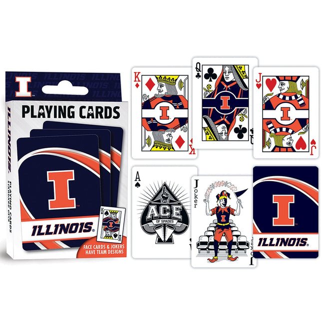 Illinois Fighting Illini Playing Cards - 54 Card Deck by MasterPieces Puzzle Company INC