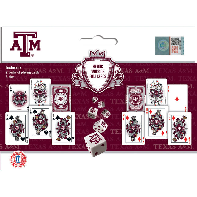 Texas A&M Aggies - 2-Pack Playing Cards & Dice Set by MasterPieces Puzzle Company INC