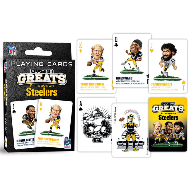 Pittsburgh Steelers All-Time Greats Playing Cards - 54 Card Deck by MasterPieces Puzzle Company INC