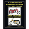 HONDA 1965-1978 WORKSHOP MANUAL 125cc, 160cc, 175cc & 200cc TWIN CYLINDER CENTER CAM DRIVE