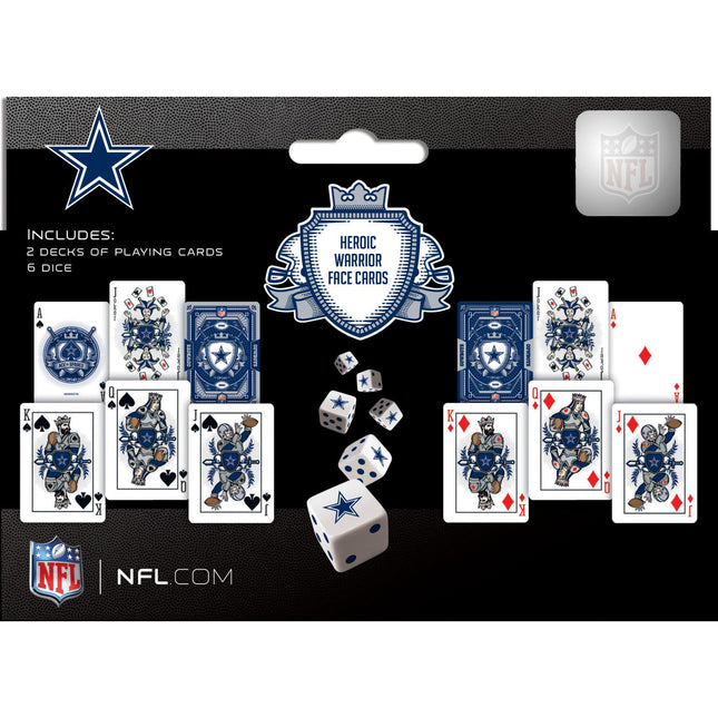 Dallas Cowboys - 2-Pack Playing Cards & Dice Set by MasterPieces Puzzle Company INC