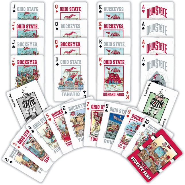 Ohio State Buckeyes Fan Deck Playing Cards - 54 Card Deck by MasterPieces Puzzle Company INC