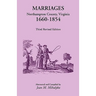 Marriages, Northampton County, Virginia, 1660-1854, Third Revised Edition