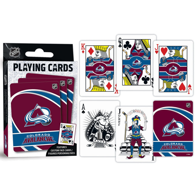 Colorado Avalanche Playing Cards - 54 Card Deck by MasterPieces Puzzle Company INC