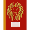 Lion Composition Notebook: Graph Paper Book to Write in for School, Take Notes, for Teen Girls and Boys, Students, Teachers, Homeschool, Shiny Go