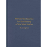 Manuscript Sources for the History of the West Indies