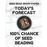 Seed Bead Graph Paper: Book for Designing Seed Beading Patterns, 8.5 by 11 Inches, Large Size, Funny Forecast White Cover