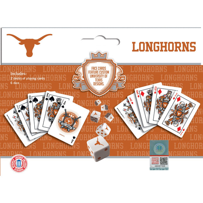 Texas Longhorns - 2-Pack Playing Cards & Dice Set by MasterPieces Puzzle Company INC