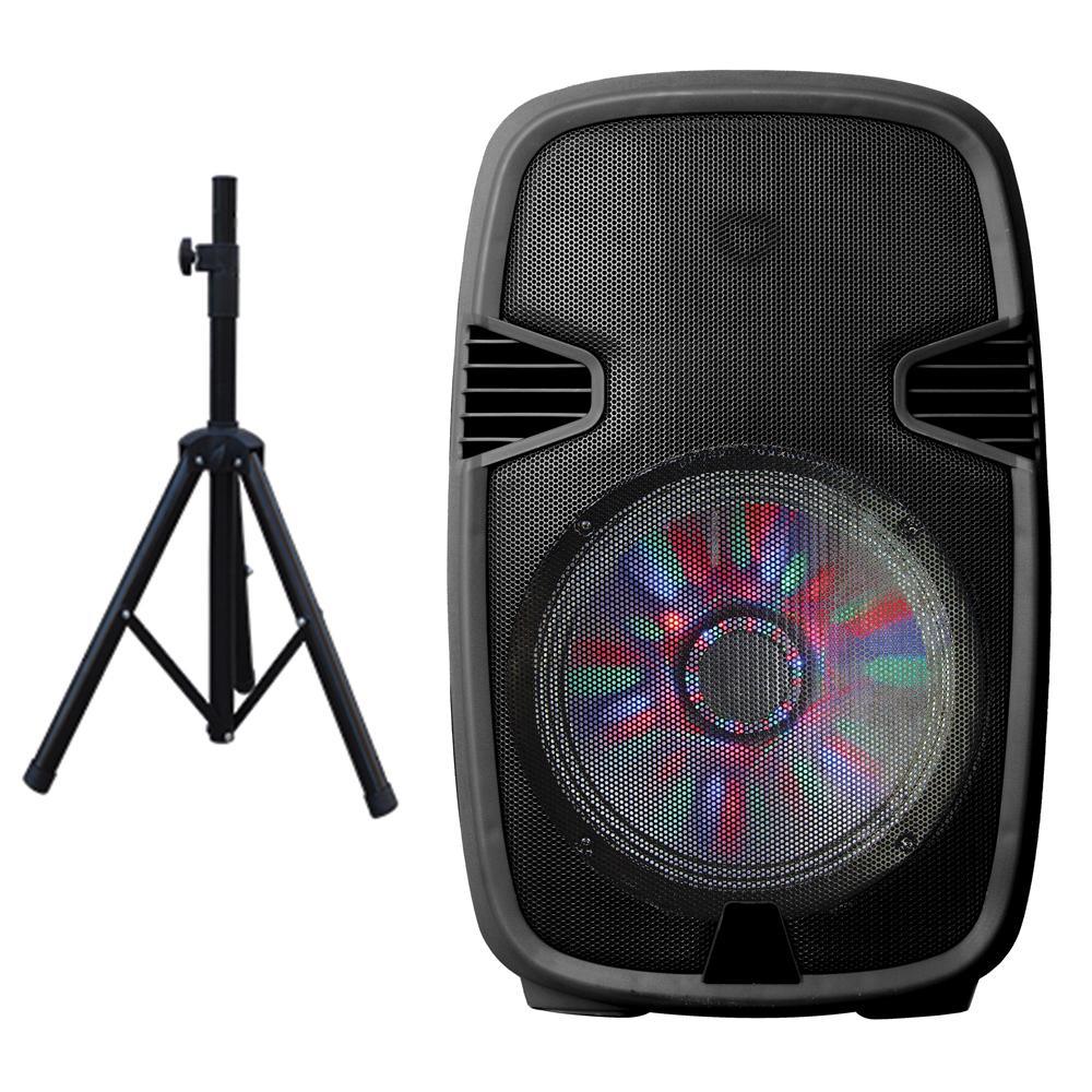 15" Portable Bluetooth Speaker With Stand - Black - VYSN