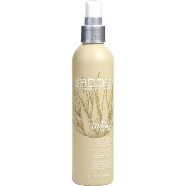 ABBA by ABBA Pure & Natural Hair Care (UNISEX) - PRESERVING BLOW DRY SPRAY 8 OZ (NEW PACKAGING)