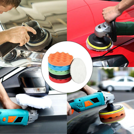 6 Inch Car Buffing Pads Polishing for Drill Sponge Kit Set Waxing Foam Polisher by Plugsus Home Furniture - Vysn
