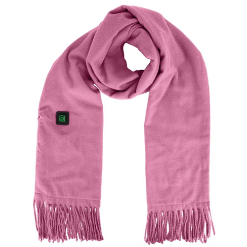Electric Heated Winter Scarf USB Heating Neck Wrap Unisex Heated Neck Shawl Soft Warm Scarves 3 Heating Modes for Outdoor Cycling Skiing Skating - Pink