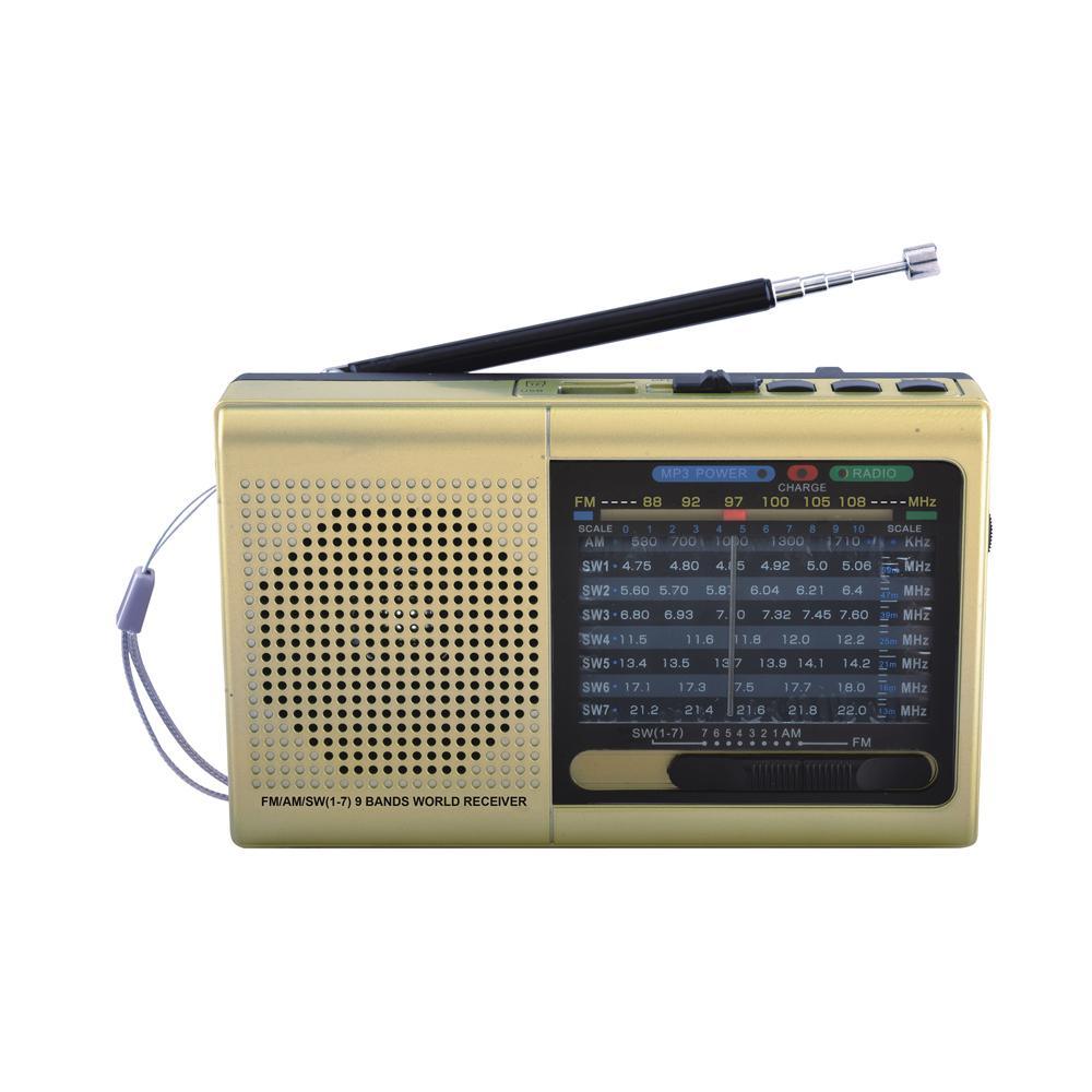 9 Band Radio With Bluetooth - Gold - VYSN