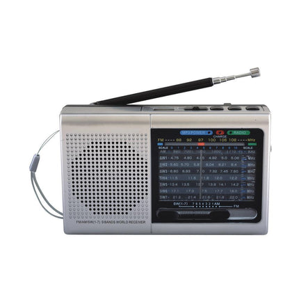 9 Band Radio With Bluetooth - Silver - VYSN