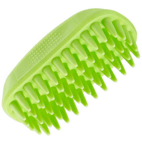 Dog Bath Brush Anti-Skid Pet Grooming Shower Bath Silicone Massage Comb For Long & Short Hair Medium Large Pets Dogs Cats - Green