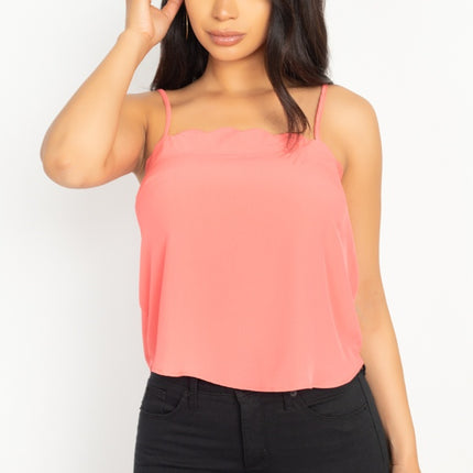 Scallop Opening Cami Top