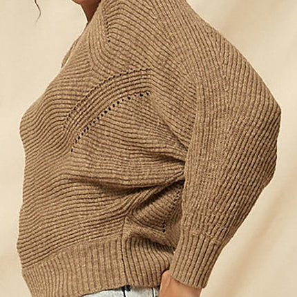 A Ribbed Knit Sweater