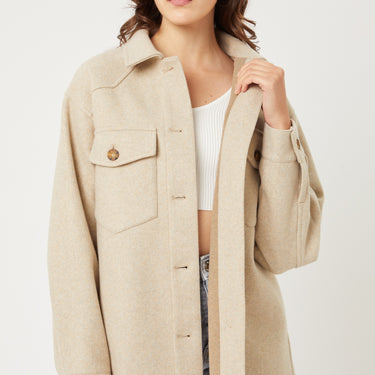 Jq Fleece Oversized Shacket