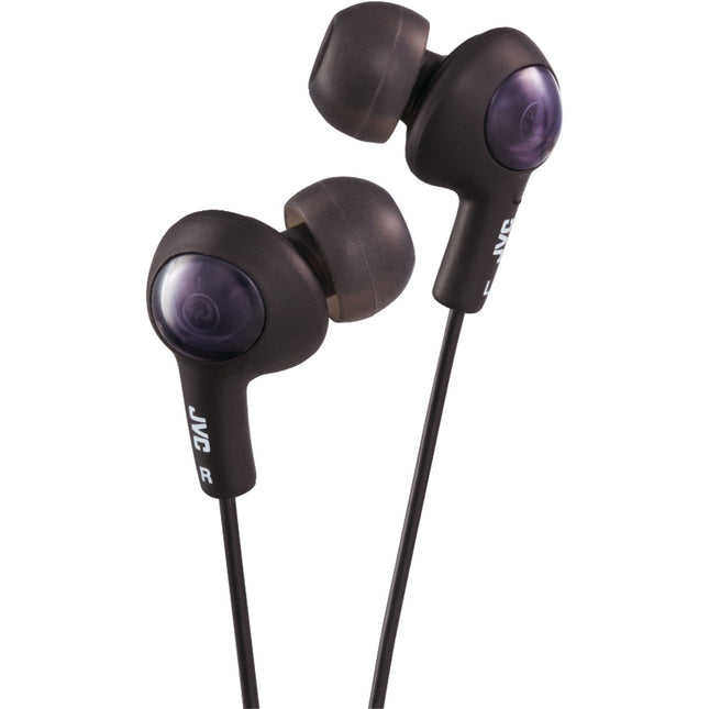 JVC HAFR6B Gumy Plus Earbuds with Remote & Microphone (Black)