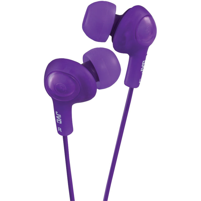 JVC HAFR6V Gumy Plus Earbuds with Remote & Microphone (Violet)
