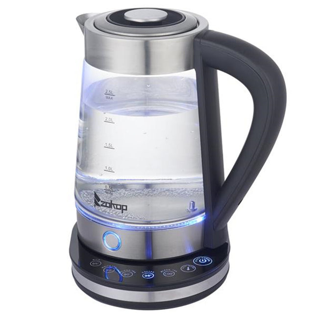 US 2.5L Electric Glass Kettle HD-2005D 110V 1500W Fast Boiling Stainless Steel Hot Water Heater with Filter U.S. plug