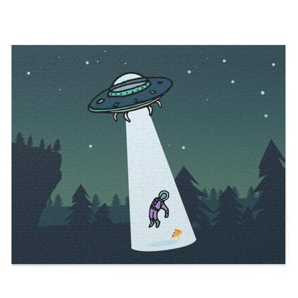 Alien Abduction with Pizza Jigsaw Puzzle 500-Piece by Onetify - Vysn