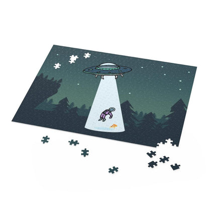 Alien Abduction with Pizza Jigsaw Puzzle 500-Piece by Onetify - Vysn