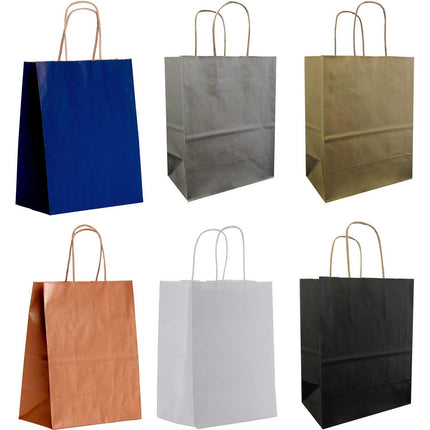 All Occasion Mature Kraft Medium Solid Totes (12 Pack) by Present Paper - Vysn