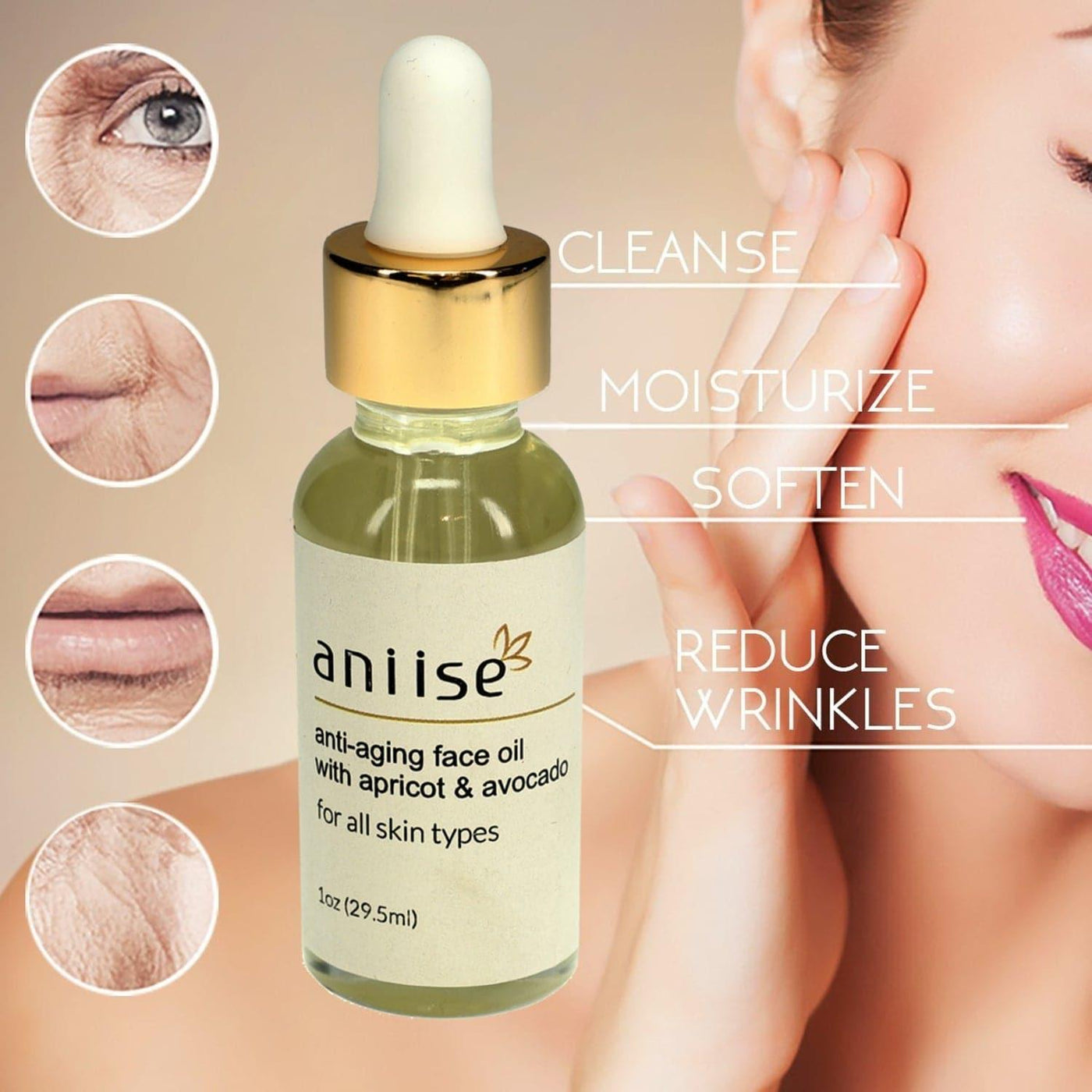 Anti–Aging Face Oil with Apricot and Avocado by Aniise - Vysn