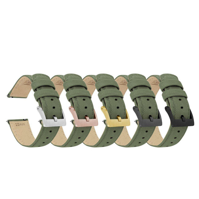 Army Green | Sailcloth Quick Release by Barton Watch Bands - Vysn