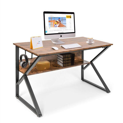 B Design Computer Desk with Bookshelf by Plugsus Home Furniture - Vysn