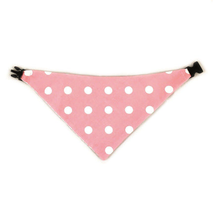 Baby Pink Houndstooth Reversible Dog Bandana by Uptown Pups - Vysn